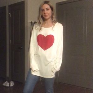 Long sleeved heart shirt